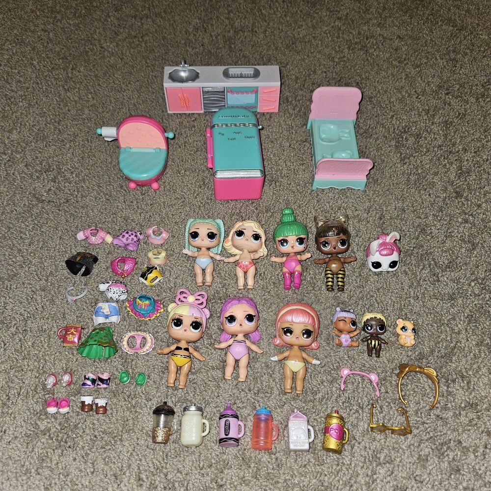 LOL Surprise! Dolls Lot Of 7 Dolls with various accessories